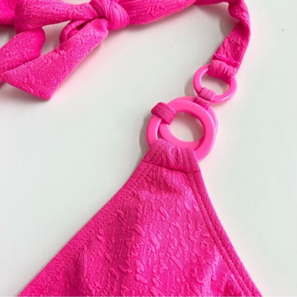 New SHEIN Swim BAE Tie Back Halter Triangle Bikini Swimsuit Women’s SIZE M - Picture 6 of 8